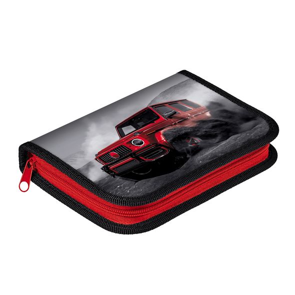 Пенал Hatber 190х130мм 1 отделение на молнии Soft-touch -Off-road territory-  в индив.упак. , 